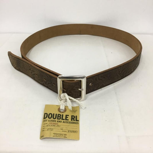 ダブルアールエル RRL ベルト・バックル ベルト レザー 総柄 茶 / ブラウン /  メンズ USED 古着 中古 10128809