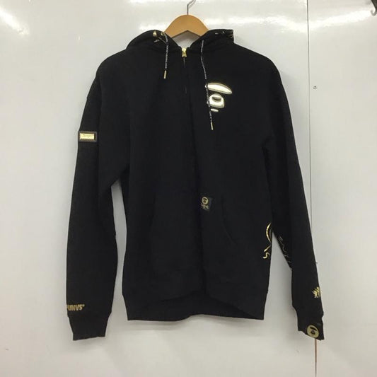 エーエイプバイアベイシングエイプ AAPE BY A BATHING APE パーカー 長袖 ジップアップパーカー 長袖パーカー カジュアルジャケット M ロゴ、文字 黒 / ブラック /  メンズ USED 古着 中古 10145730