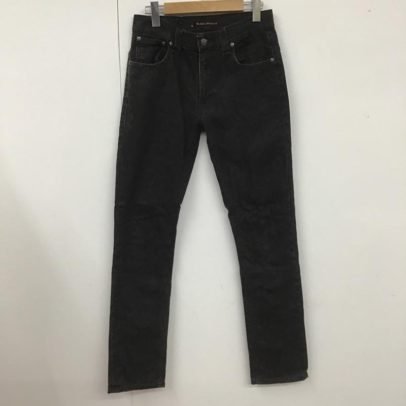 ヌーディージーンズ Nudie Jeans パンツ デニム、ジーンズ W30L32 30インチ 無地 黒 / ブラック /  メンズ USED 古着 中古 10105636