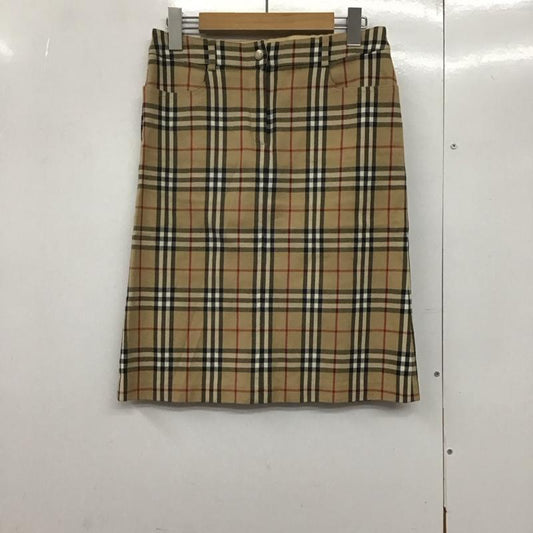 バーバリーブルーレーベル BURBERRY BLUE LABEL スカート ひざ丈スカート タイトスカート 38 チェック マルチカラー / マルチカラー /  レディース USED 古着 中古 10145382