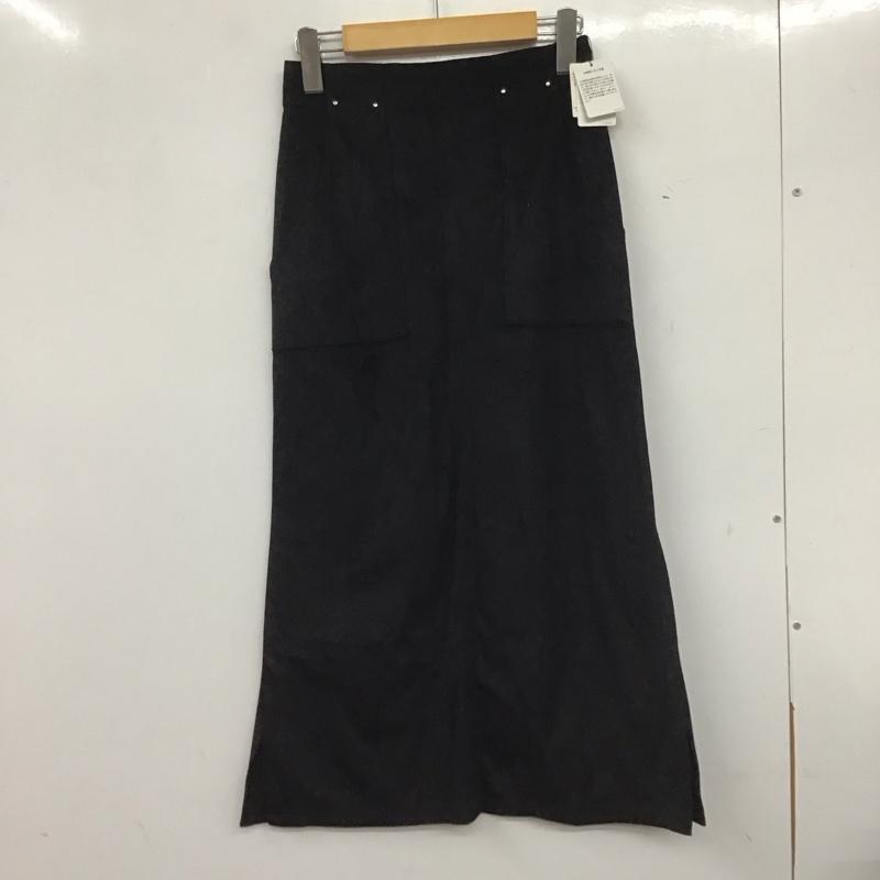 スナイデル SNIDEL スカート ロングスカート SWFS174135 ミドルスエードスカート 0 無地 黒 / ブラック /  レディース USED 古着 中古 10140377