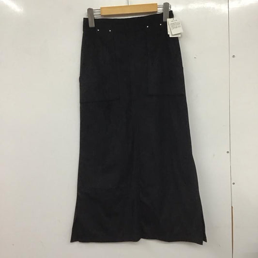スナイデル SNIDEL スカート ロングスカート SWFS174135 ミドルスエードスカート 0 無地 黒 / ブラック /  レディース USED 古着 中古 10140377