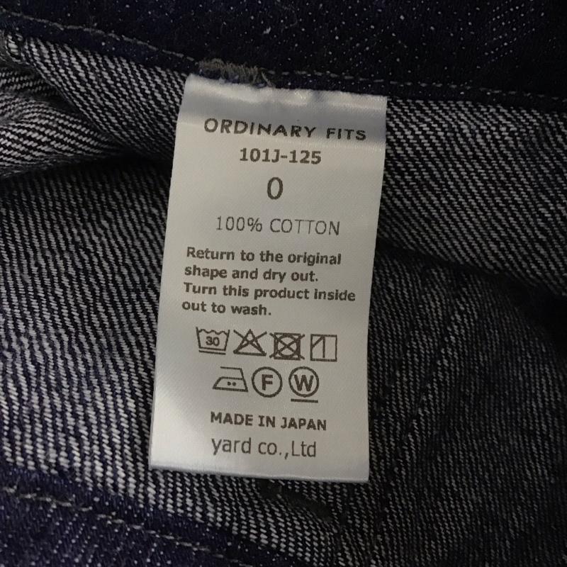 オーディナリーフィッツ Ordinary fits パンツ デニム、ジーンズ デニムパンツ ワイドパンツ カジュアルパンツ 0 無地 インディゴ / インディゴ /  メンズ USED 古着 中古 10147388
