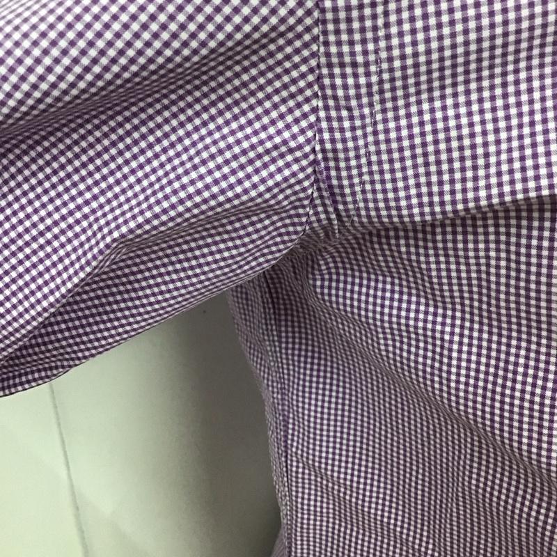 コムデギャルソンオム COMME des GARCONS HOMME シャツ、ブラウス 長袖 ボタンダウンシャツ M チェック 白 / ホワイト / X 紫 / パープル /  メンズ USED 古着 中古 10128263
