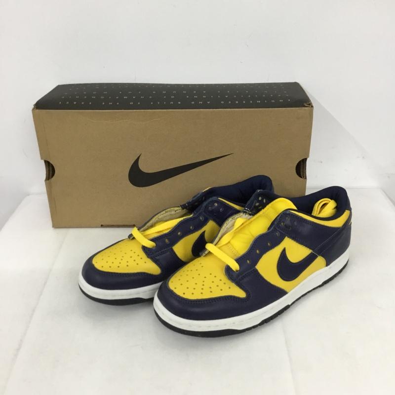 ナイキ NIKE スニーカー スニーカー 630358 471 DUNK LOW 26cm 箱有 99年 26.0cm ロゴ、文字 紺 / ネイビー / X マスタード / マスタード /  メンズ USED 古着 中古 10131697