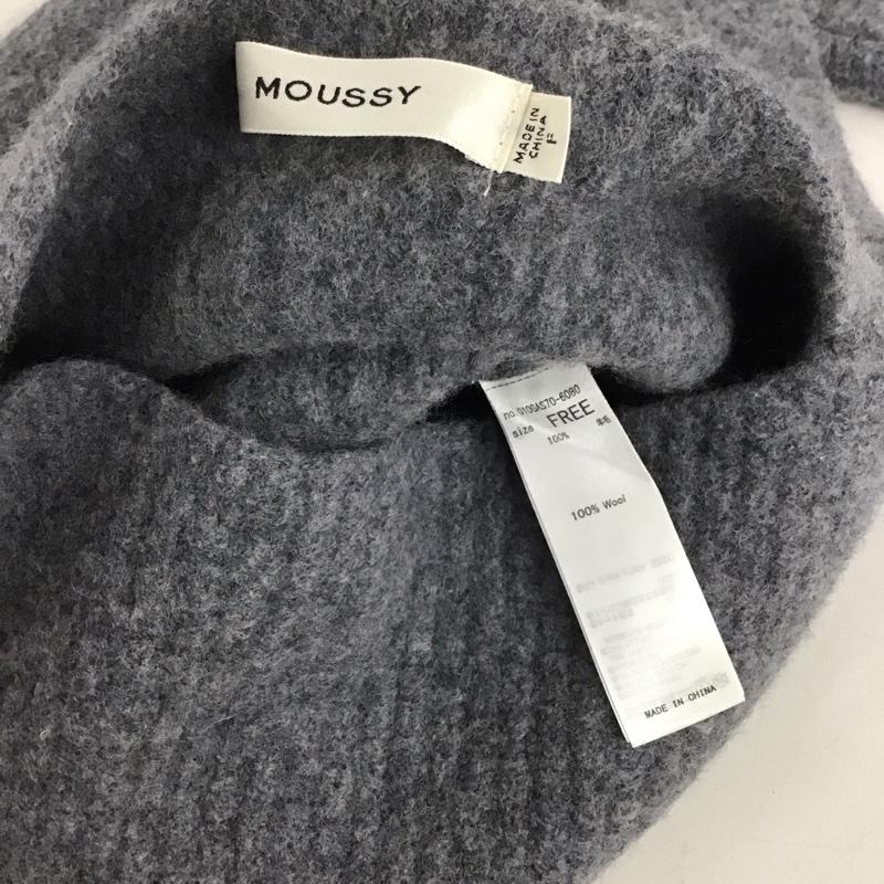 マウジー MOUSSY セットアップ セットアップ 010GAS70-6080 BANANA SLEEVE WOOL KNIT ニットトップス ニットスカート FREE 無地 灰 / グレー /  レディース USED 古着 中古 10147167