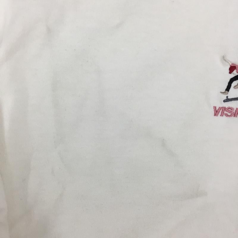 ヴィジョン VISION Tシャツ 半袖 1505008-T スケボー 刺繍 クルーネック バックプリント L ワンポイント アイボリー / アイボリー /  メンズ USED 古着 中古 10117759