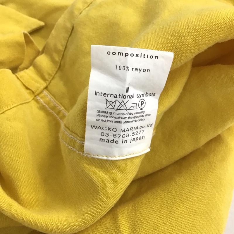 ギルティーパーティーズ GUILTYPARTIES シャツ、ブラウス 半袖 ワコマリア M ロゴ、文字 X 刺繍 黄 / イエロー /  メンズ USED 古着 中古 10129996