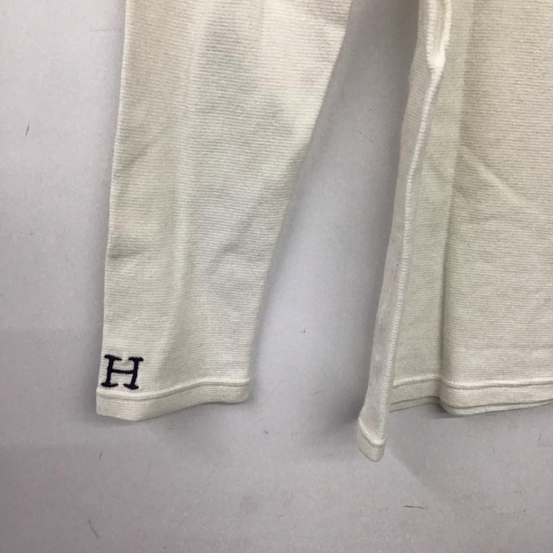 ハリウッドランチマーケット H.R MARKET カットソー 長袖 長袖カットソー Vネック ラグラン 2 無地 白 / ホワイト /  メンズ USED 古着 中古 10147592