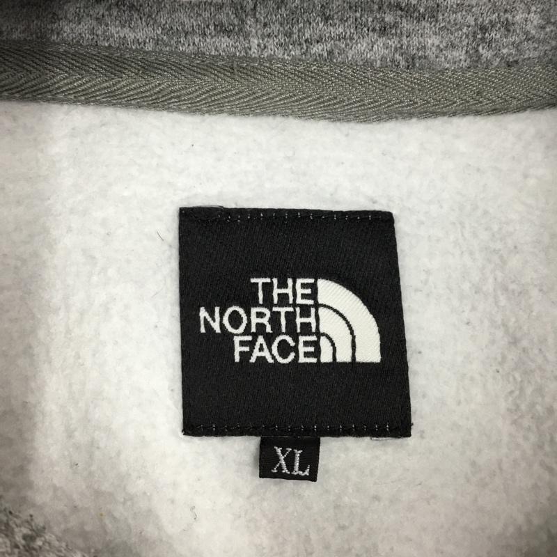 ザノースフェイス THE NORTH FACE トレーナー 長袖 nt61835 スクエアロゴフーディープルオーバーパーカー 長袖スウェット XL ロゴ、文字 灰 / グレー /  メンズ USED 古着 中古 10116115
