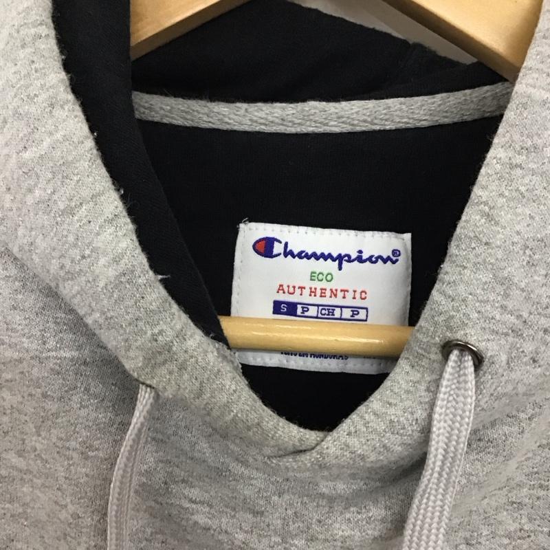 チャンピオン Champion パーカー 長袖 長袖パーカー プルオーバーパーカー スウェット S ロゴ、文字 灰 / グレー /  メンズ USED 古着 中古 10141655