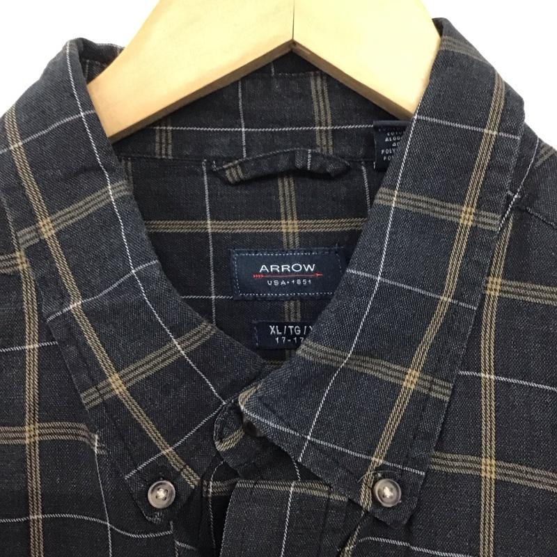 アロー ARROW シャツ、ブラウス 長袖 長袖シャツ チェックシャツ カラーシャツ ボタンダウンシャツ XL チェック マルチカラー / マルチカラー /  メンズ USED 古着 中古 10145704