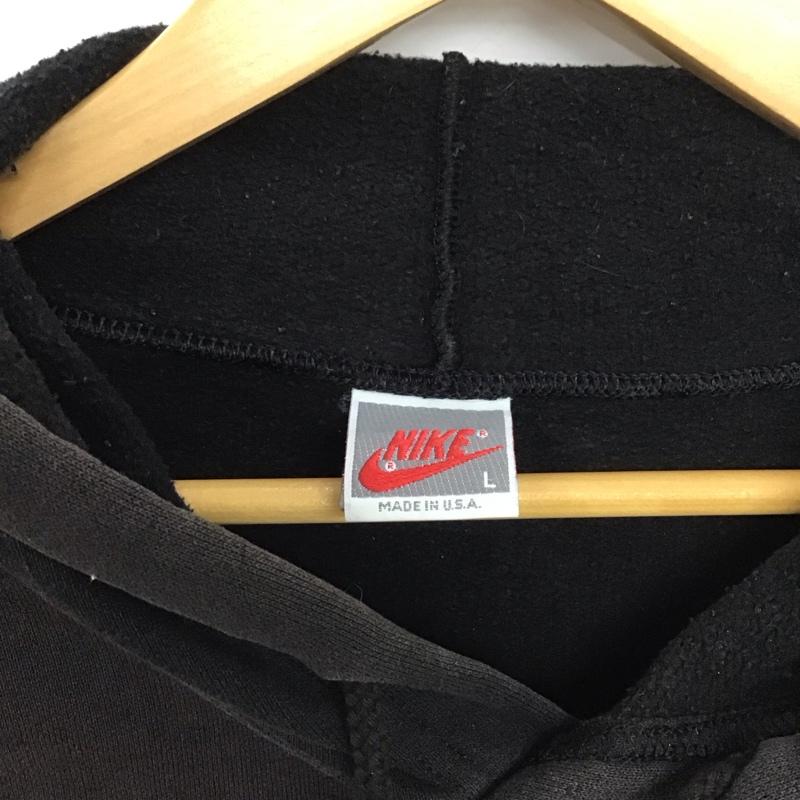 ナイキ NIKE パーカー 長袖 長袖パーカー プルオーバーパーカー スウェット 90s usa L 無地 ダークグレー / ダークグレー /  メンズ USED 古着 中古 10148708