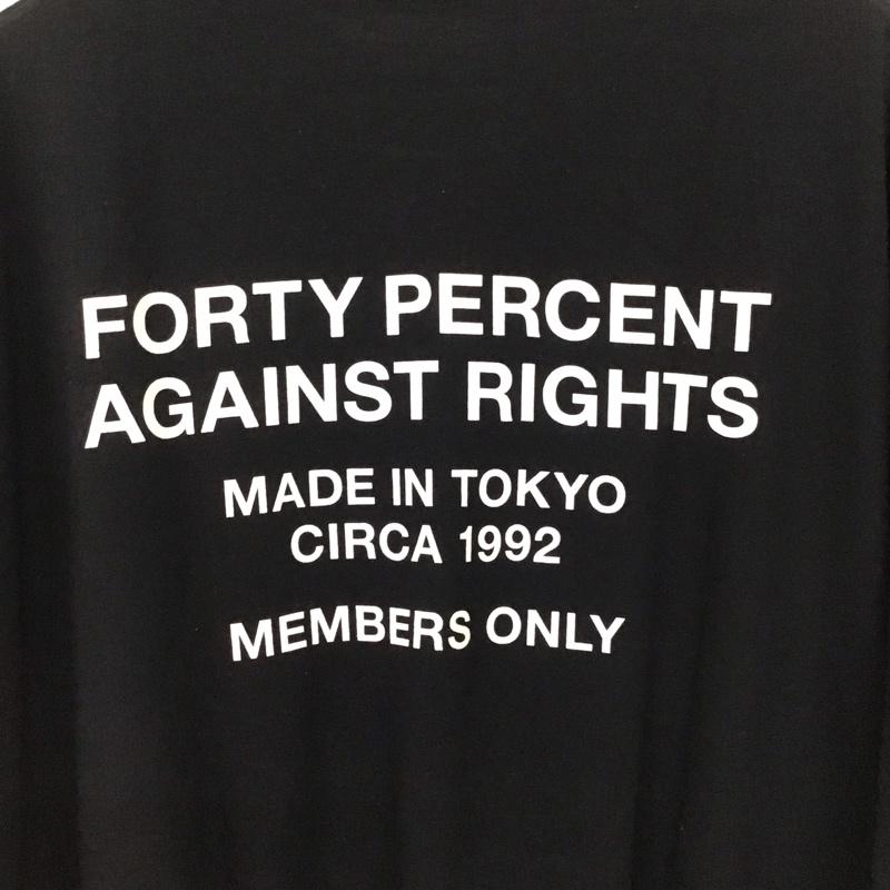 フォーティーパーセントアゲインストライツ FORTY PERCENTS AGAINST RIGHTS Tシャツ 半袖 XL ロゴ、文字 X プリント 黒 / ブラック /  メンズ USED 古着 中古 10134971