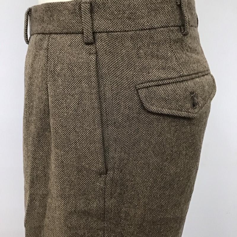 ポロバイラルフローレン Polo by RALPH LAUREN パンツ スラックス スラックスパンツ カジュアルパンツ ワイドパンツ センタータックパンツ 無地 茶 / ブラウン /  メンズ USED 古着 中古 10112071