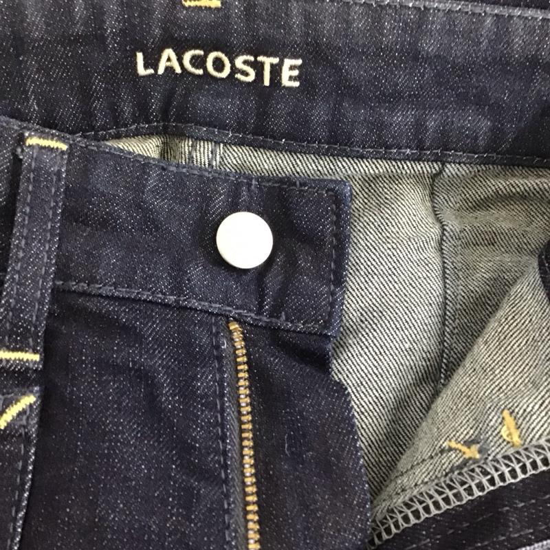 ラコステ LACOSTE パンツ デニム、ジーンズ デニムパンツ ワイドパンツ カジュアルパンツ ストレッチパンツ 40インチ 無地 インディゴ / インディゴ /  レディース USED 古着 中古 10134106