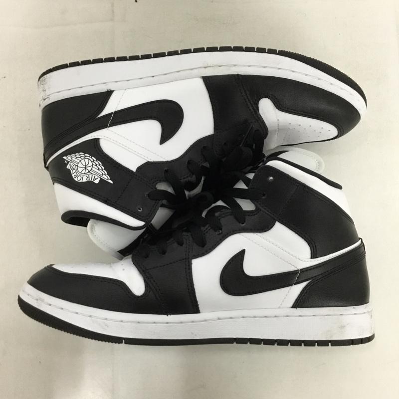 ナイキ NIKE スニーカー スニーカー DV0991-101 WMNS AIR JORDAN 1 MID 27.5cm 27.5cm ロゴ、文字 白 / ホワイト / X 黒 / ブラック /  メンズ USED 古着 中古 10148392