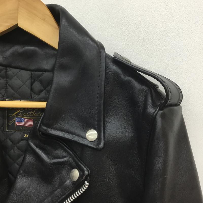 ヴァンソン VANSON ジャケット、上着 ライダース ダブル ライダース ジャケット USA製 34 黒 / ブラック /  メンズ USED 古着 中古 10105909
