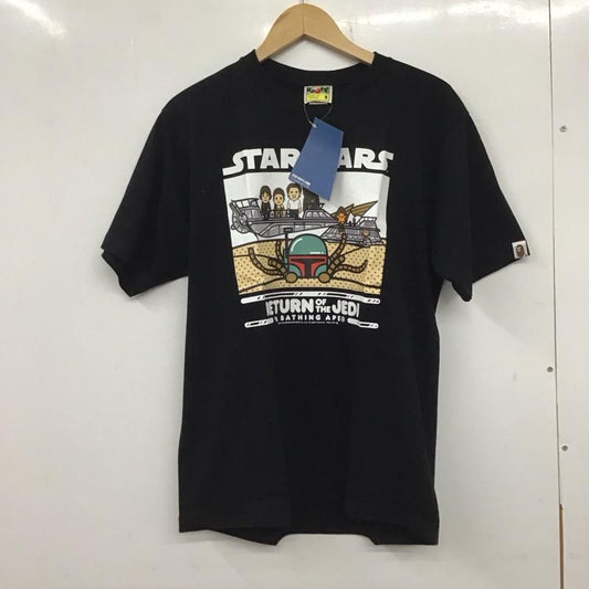 ベイプ BAPE Tシャツ 半袖 半袖カットソー プリントTシャツ クルーネックカットソー スターウォーズ M プリント 黒 / ブラック /  メンズ USED 古着 中古 10137721