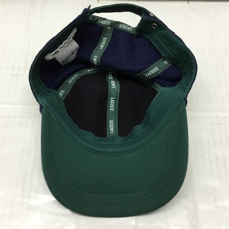 ラコステ LACOSTE 帽子 キャップ L1272 バイカラー ワンポイント 紺 / ネイビー / X 緑 / グリーン /  メンズ USED 古着 中古 10109743