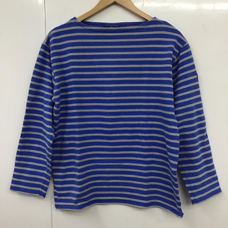 セントジェームス SAINT JAMES カットソー 長袖 長袖カットソー プリントカットソー ワイドネック ボーダー柄 マルチカラー / マルチカラー /  メンズ USED 古着 中古 10131387