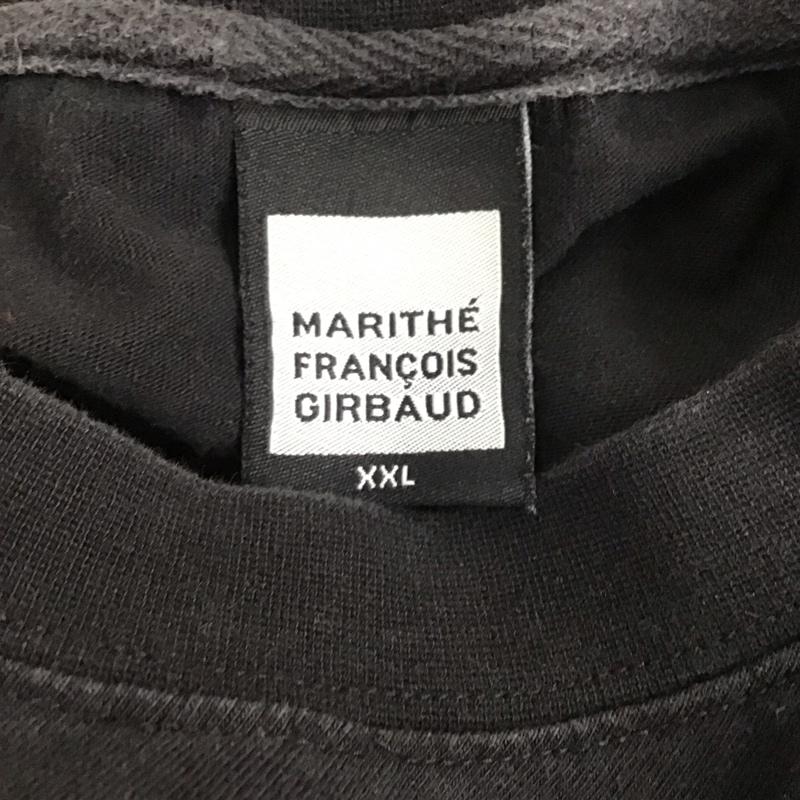 マリテフランソワジルボー MARITHEFRANCOISGIRBAUD Tシャツ 長袖 ロンT クルーネック XXL ロゴ、文字 黒 / ブラック /  メンズ USED 古着 中古 10112679