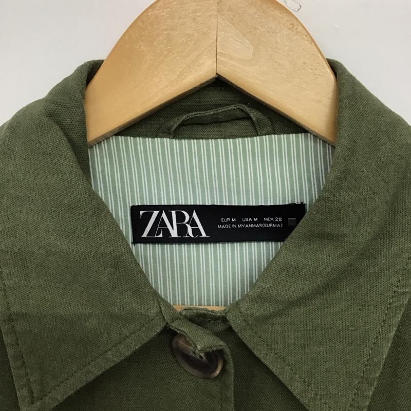 ザラ ZARA ジャケット、上着 ジャケット、ブレザー M 無地 カーキ / カーキ /  レディース USED 古着 中古 10147849