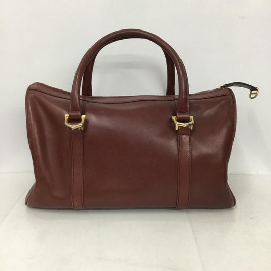 カルティエ Cartier ボストンバッグ ボストンバッグ マストライン ミニボストン ハンドバッグ ロゴ、文字 茶 / ブラウン /  レディース USED 古着 中古 10132847
