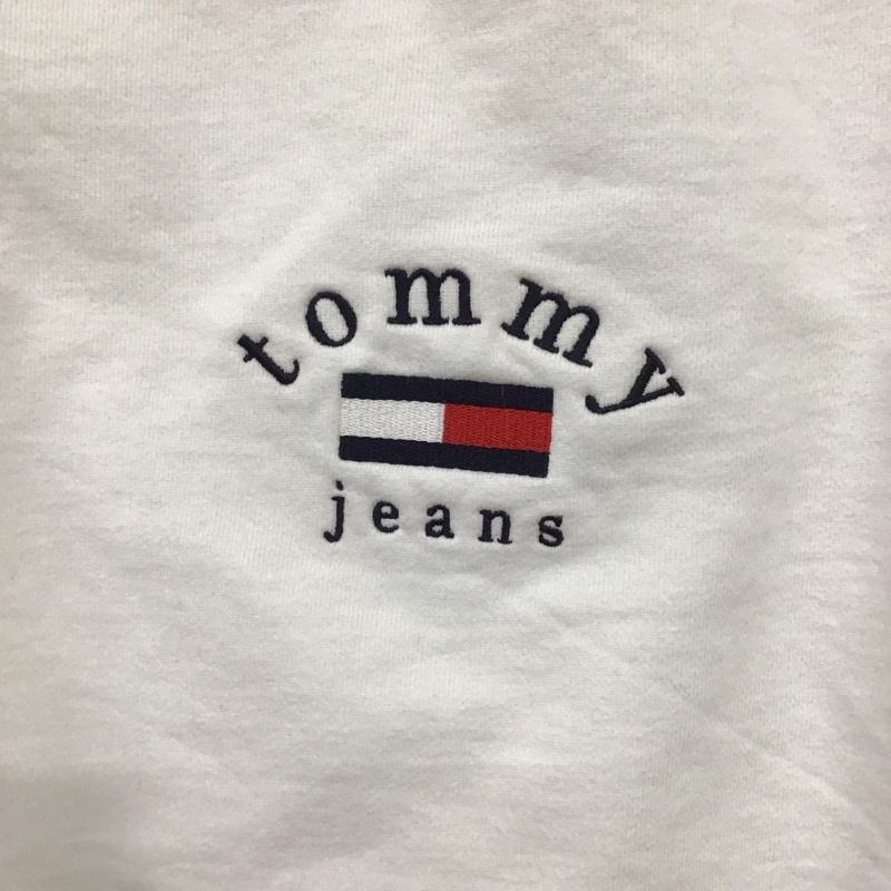 トミー ジーンズ TOMMY JEANS トレーナー 長袖 M ロゴ、文字 白 / ホワイト /  レディース USED 古着 中古 10133790