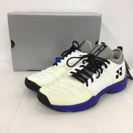 ヨネックス YONEX スニーカー スニーカー SHTF3MGC パワークッションフュージョンレブ3メンGC テニスシューズ 箱有 26cm 26.0cm ロゴ、文字 白 / ホワイト / X 黒 / ブラック / X 青 / ブルー /  メンズ USED 古着 中古 10149916