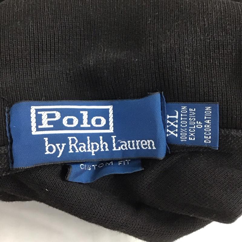 ポロバイラルフローレン Polo by RALPH LAUREN ポロシャツ 半袖 半袖ポロシャツ カラーシャツ 半袖カットソー XXL ロゴ、文字 黒 / ブラック /  メンズ USED 古着 中古 10110424