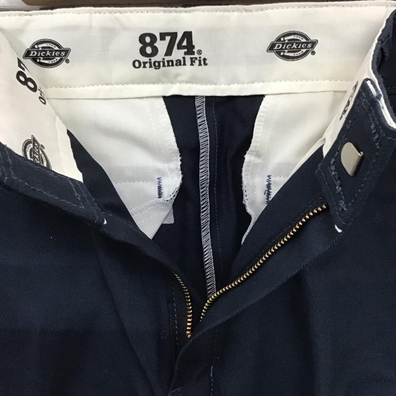 ディッキーズ Dickies パンツ ワークパンツ、ペインターパンツ ワークパンツ ワイドパンツ カジュアルパンツ 30インチ 無地 紺 / ネイビー /  メンズ USED 古着 中古 10140112
