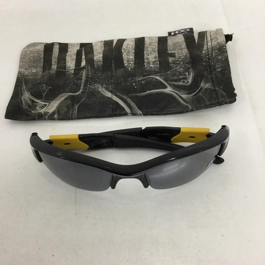 オークリー OAKLEY めがね・サングラス サングラス 12-762 FLAK JACKET スポーツサングラス ミラーレンズ ロゴ、文字 黒 / ブラック / X 黄 / イエロー /  メンズ USED 古着 中古 10129361