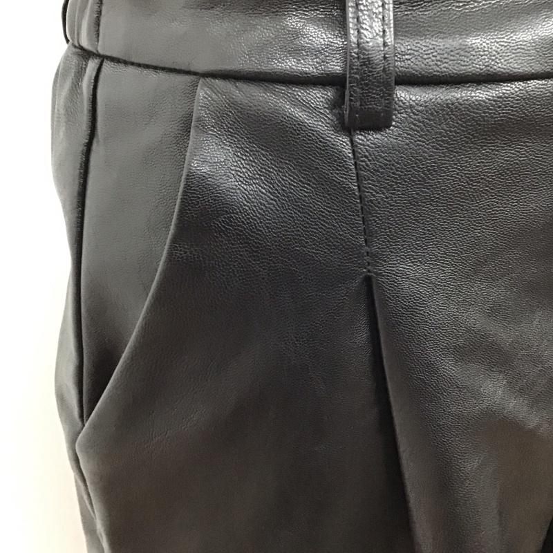 ダブル シー WC パンツ ショートパンツ wc22sp04-l0012 フェイクレザータックショートパンツ FREE 無地 黒 / ブラック /  レディース USED 古着 中古 10122264