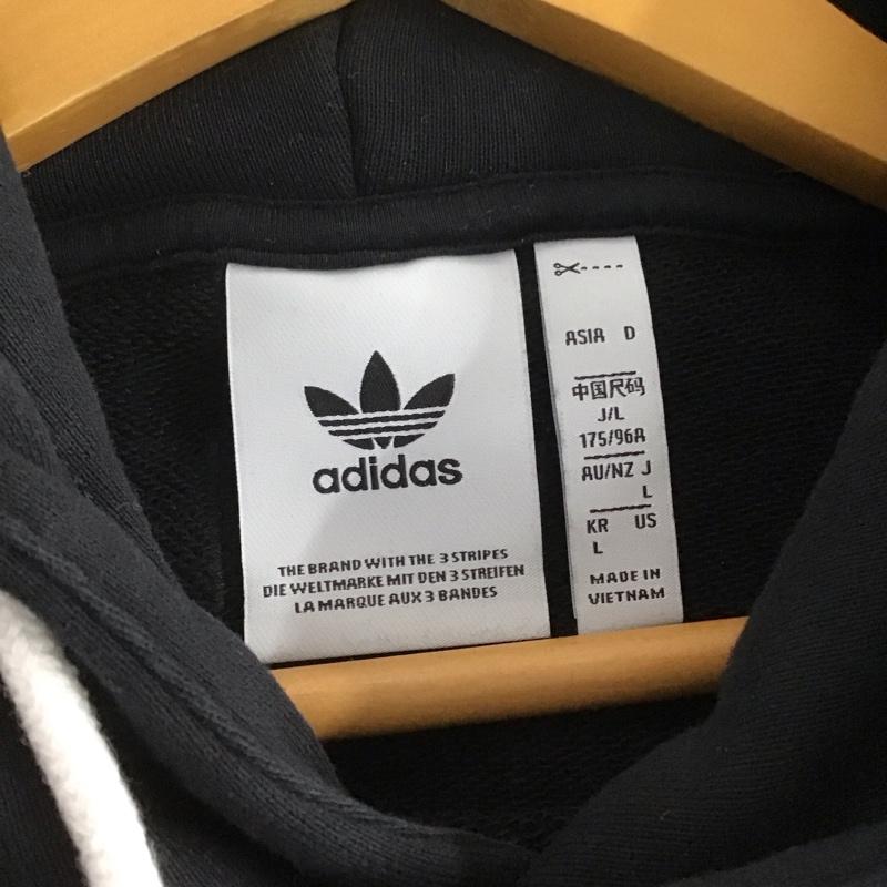 アディダス adidas パーカー 長袖 GD9307 L プリント 黒 / ブラック /  メンズ USED 古着 中古 10146788