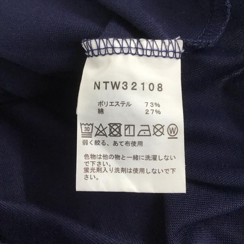 ザノースフェイス THE NORTH FACE Tシャツ 半袖 NTW32108 バンダナ柄 L ロゴ、文字 紺 / ネイビー /  レディース USED 古着 中古 10144127