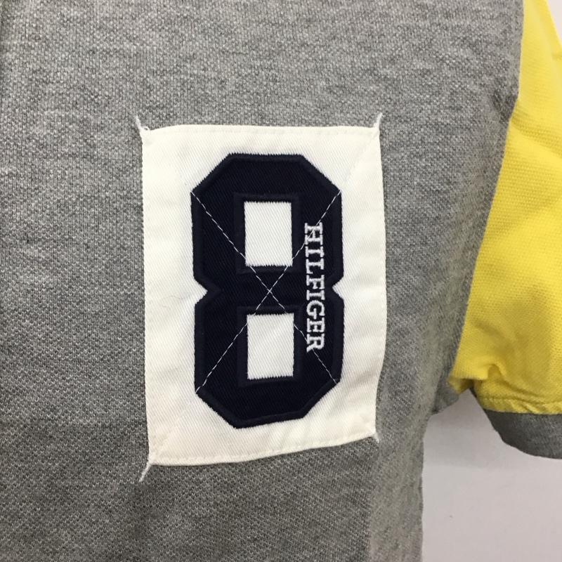 トミーヒルフィガー TOMMY HILFIGER ポロシャツ 半袖 C887855152-762 S ワンポイント 灰 / グレー / X 黄 / イエロー / X 紺 / ネイビー /  メンズ USED 古着 中古 10111567