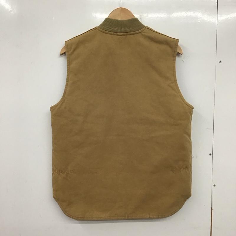 カーハート Carhartt ベスト ベスト ジップアップベスト ノースリーブカットソー アウター 80s 90s M ロゴ、文字 ベージュ / ベージュ /  メンズ USED 古着 中古 10138727