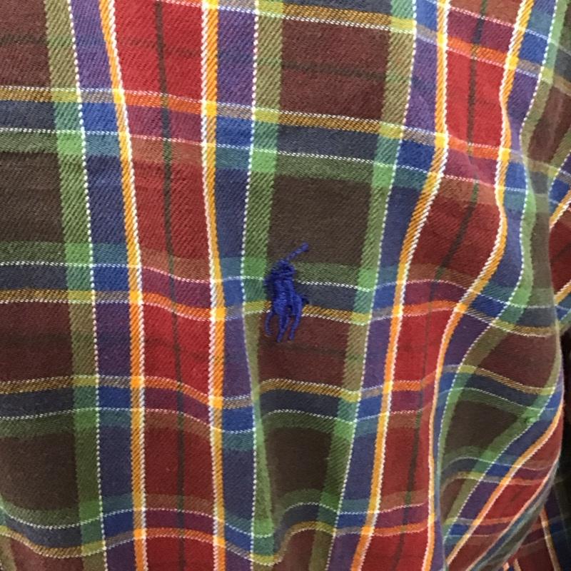 ラルフローレン RALPHLAUREN シャツ、ブラウス 長袖 長袖シャツ カラーシャツ ボタンダウンシャツ 長袖カットソー チェックシャツ L チェック マルチカラー / マルチカラー /  メンズ USED 古着 中古 10123943