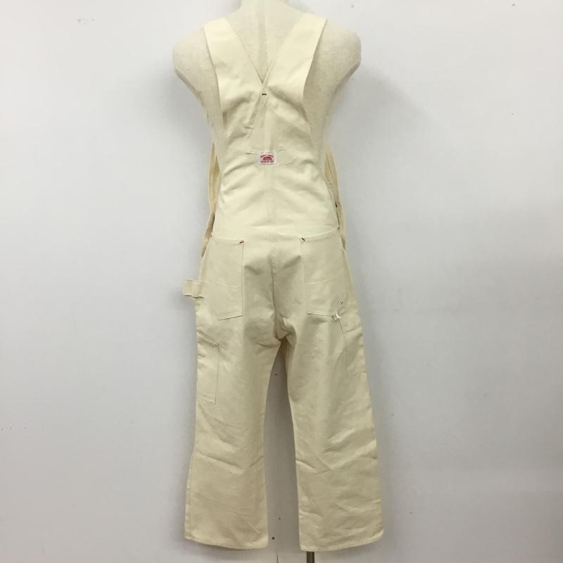 ラウンドハウス ROUND HOUSE サロペット・オーバーオール サロペット、オーバーオール オーバーオール オールインワン ワイドパンツ カジュアルパンツ ロゴ、文字 アイボリー / アイボリー /  メンズ USED 古着 中古 10120471