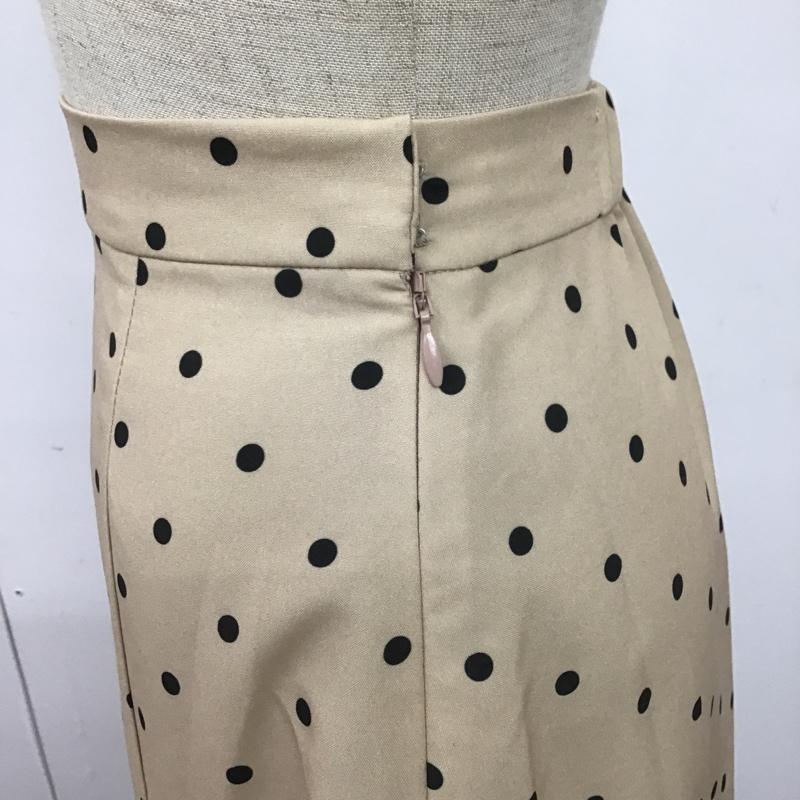 リエンダ rienda スカート ロングスカート 110BA631-0900 MIXPatternJ/Wフレアスカート S ドット ベージュ / ベージュ /  レディース USED 古着 中古 10106201