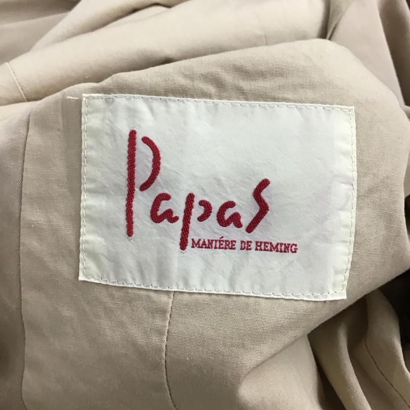 パパス PAPAS ジャケット、上着 ジャケット、ブレザー カジュアルジャケット アウター カラージャケット L 無地 ベージュ / ベージュ /  メンズ USED 古着 中古 10141033