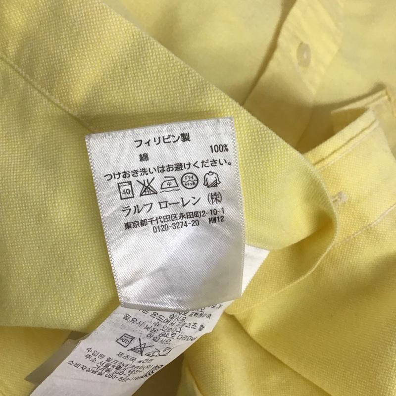 ラルフローレン RALPHLAUREN シャツ、ブラウス 長袖 長袖シャツ 無地シャツ カラーシャツ ボタンダウン S ロゴ、文字 黄 / イエロー /  メンズ USED 古着 中古 10127988
