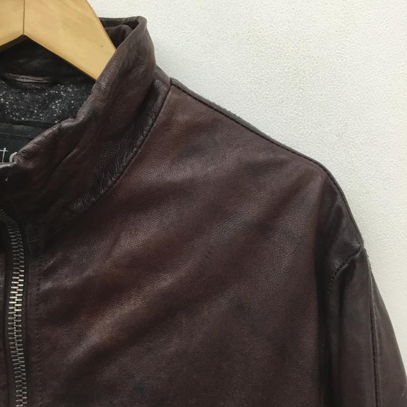 ジョルジオブラット GIORGIO BRATO ジャケット、上着 レザージャケット 羊革 ラムレザー ダークブラウン / ダークブラウン /  メンズ USED 古着 中古 10107279