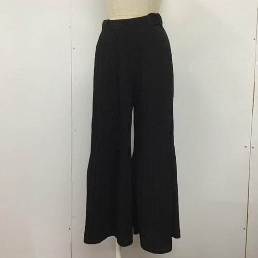 マウジー MOUSSY ボトムス ボトムス 010EA230-6330 プリーツ ワイドパンツ イージーパンツ 1 無地 黒 / ブラック /  レディース USED 古着 中古 10107504