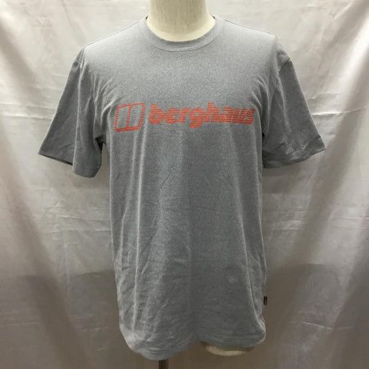 バーグハウス Berghaus Tシャツ 半袖 半袖カットソー プリントTシャツ クルーネックカットソー 4L ロゴ、文字 灰 / グレー /  メンズ USED 古着 中古 10116025