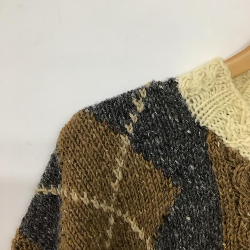 ポールスチュアート PAUL STUART ニット、セーター 長袖 長袖ニットカットソー クルーネック セーター M 総柄 マルチカラー / マルチカラー /  メンズ USED 古着 中古 10145028