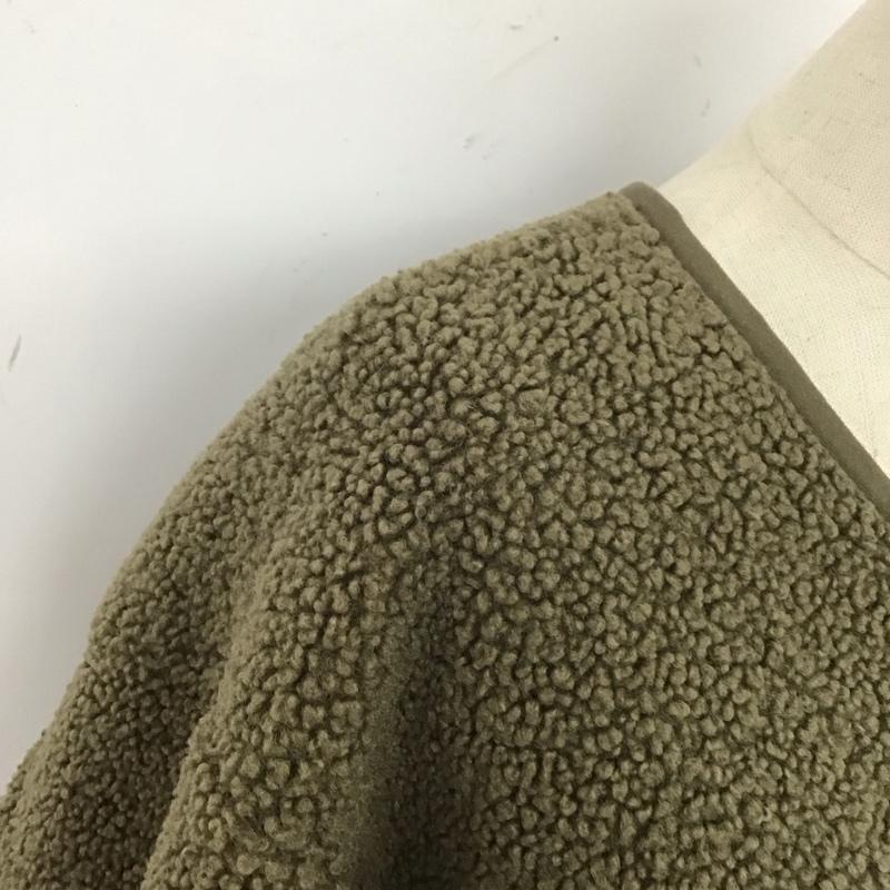 ユニクロ UNIQLO ジャケット、上着 ジャケット、ブレザー 241-429667 ボアフリースクルーネックカーディガン XL 無地 カーキ / カーキ /  レディース USED 古着 中古 10111455