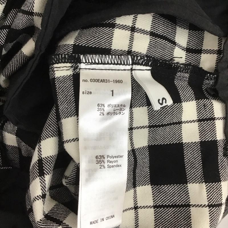 スライ SLY パンツ スラックス 030EAR31-1960 COLOR PLAID FLARE 1 チェック 白 / ホワイト / X 黒 / ブラック /  レディース USED 古着 中古 10108483