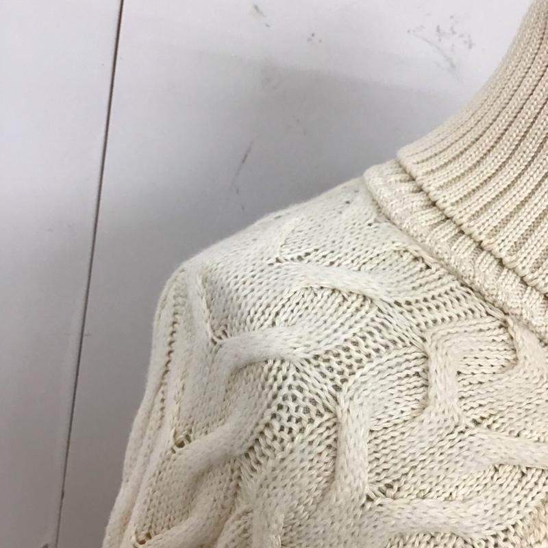 ザラ ZARA ニット、セーター 長袖 M 無地 オフホワイト / オフホワイト /  レディース USED 古着 中古 10120345